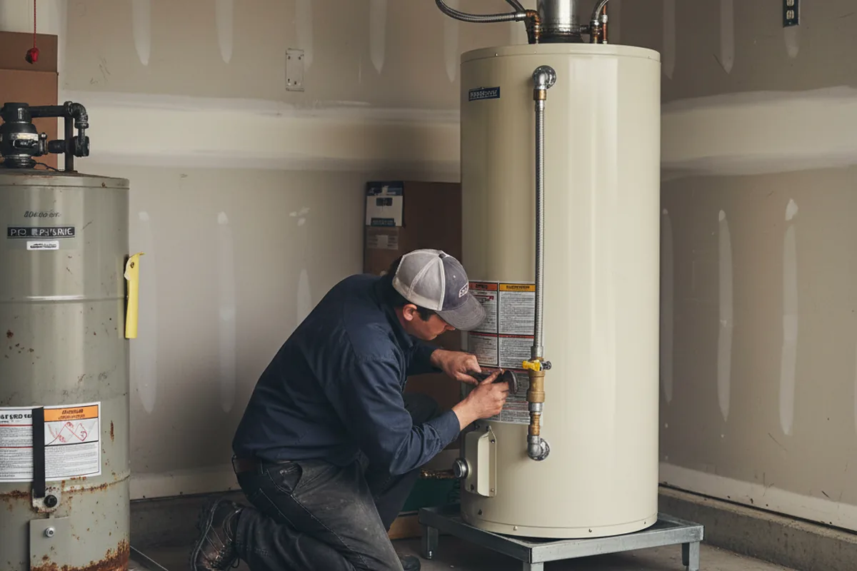 Water heater and shutoff valve replacement in Lakemore
